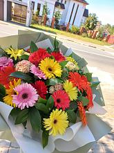 Букет цветов из:  Герберы #REPLACE_PRED# Губахе